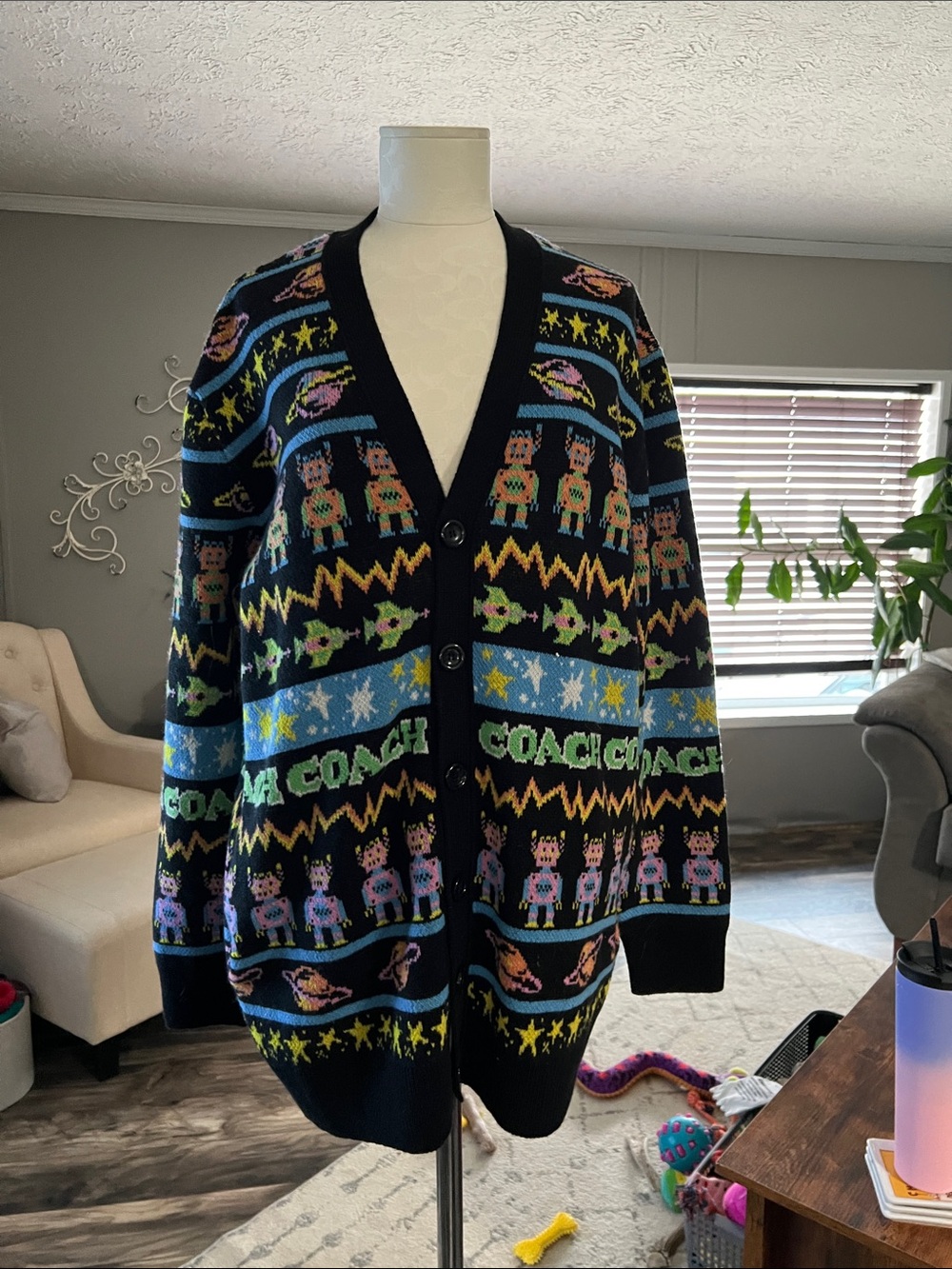 Coach Cosmic Wool Cardigan.